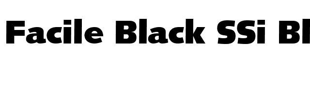Facile Black SSi Black font preview