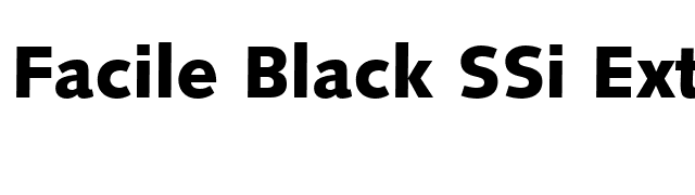 Facile Black SSi Extra Bold font preview