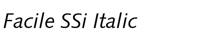Facile SSi Italic font preview