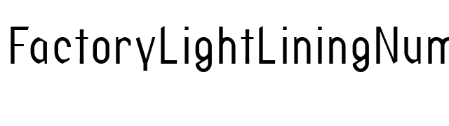 FactoryLightLiningNumbers font preview