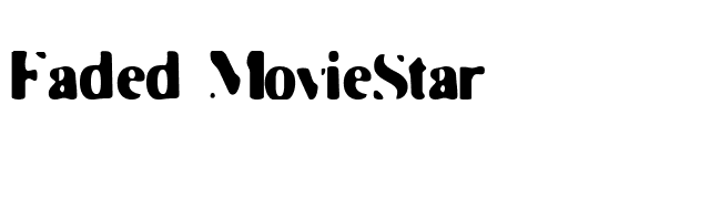 Faded MovieStar font preview