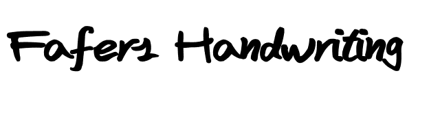 Fafers Handwriting font preview