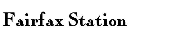 Fairfax Station font preview