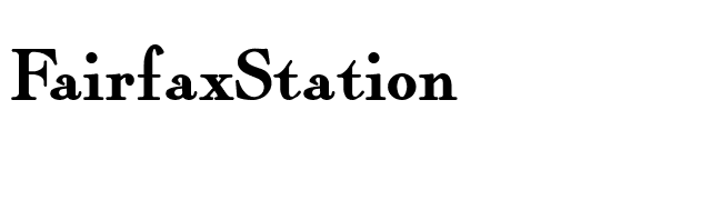 FairfaxStation font preview