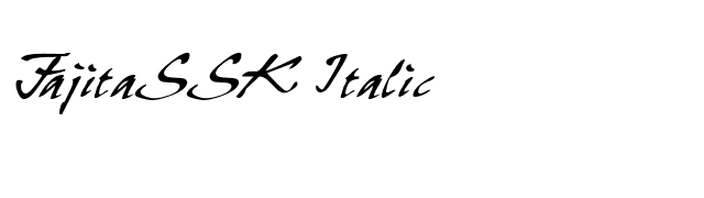 FajitaSSK Italic font preview