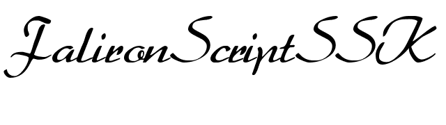 FalironScriptSSK font preview