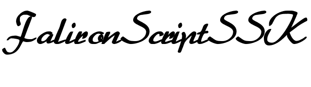 FalironScriptSSK Bold font preview