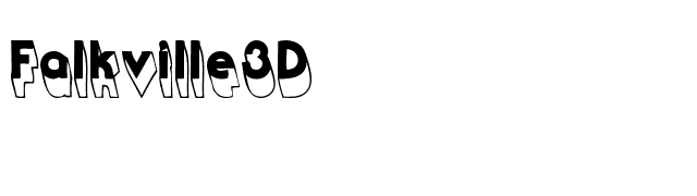 Falkville3D font preview