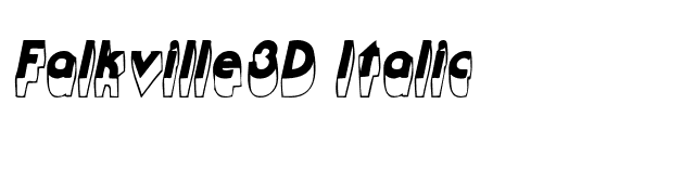 Falkville3D Italic font preview