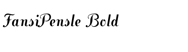 FansiPensle Bold font preview
