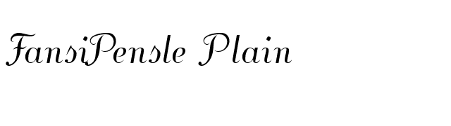 FansiPensle Plain font preview