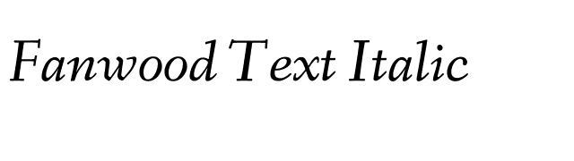 Fanwood Text Italic font preview