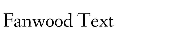 Fanwood Text font preview