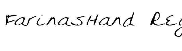 FarinasHand Regular font preview