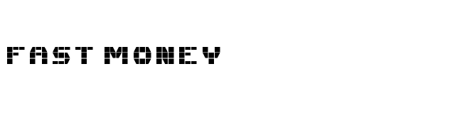 Fast Money font preview