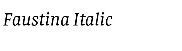 Faustina Italic font preview