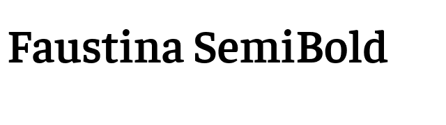 Faustina SemiBold font preview