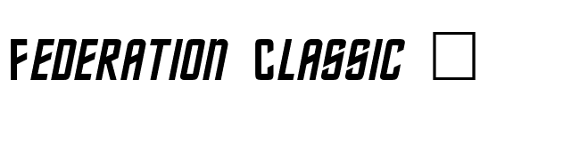 Federation Classic 2 font preview