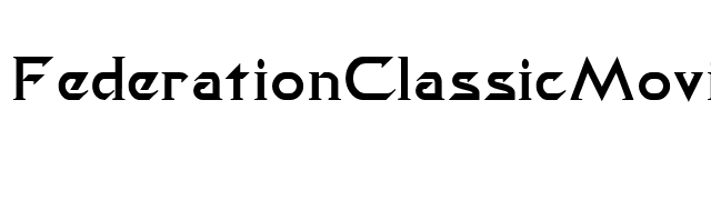 FederationClassicMovie font preview