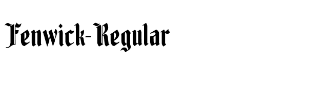 Fenwick-Regular font preview