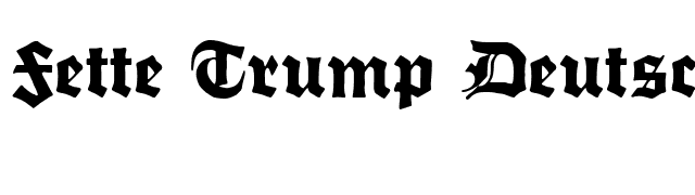 Fette Trump Deutsch font preview