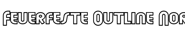 Feuerfeste Outline Normal font preview