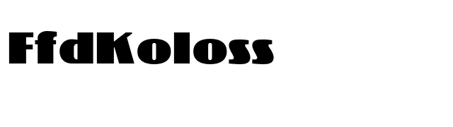 FfdKoloss font preview
