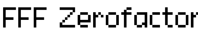 FFF Zerofactor font preview