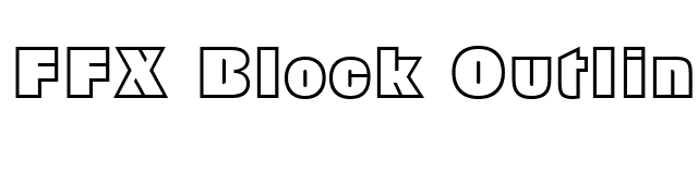 FFX Block Outline font preview