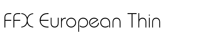 FFX European Thin font preview