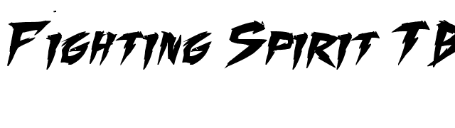 Fighting Spirit TBS Bold font preview