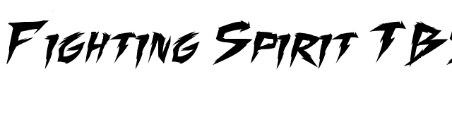 Fighting Spirit TBS font preview