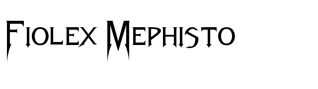 Fiolex Mephisto font preview