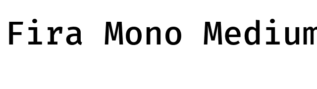 Fira Mono Medium font preview