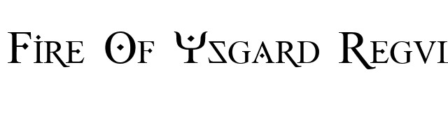 Fire Of Ysgard Regular font preview