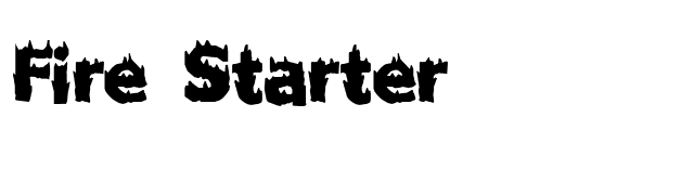 Fire Starter font preview