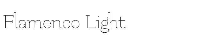 Flamenco Light font preview