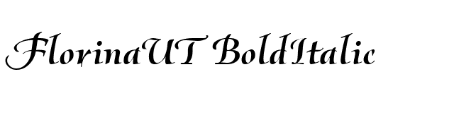 FlorinaUT BoldItalic font preview