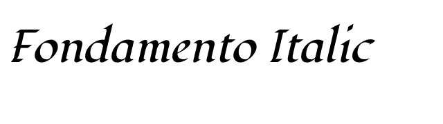 Fondamento Italic font preview