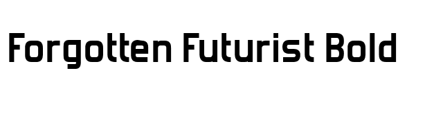 Forgotten Futurist Bold font preview