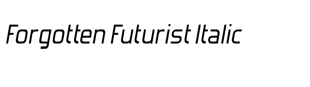 Forgotten Futurist Italic font preview