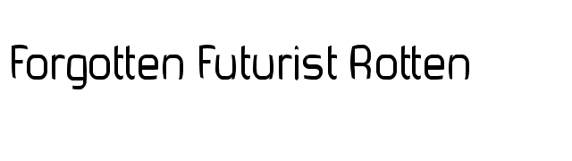 Forgotten Futurist Rotten font preview