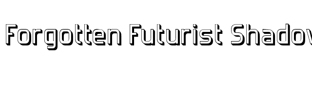 Forgotten Futurist Shadow font preview