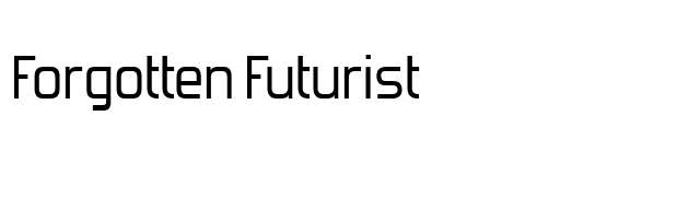 Forgotten Futurist font preview