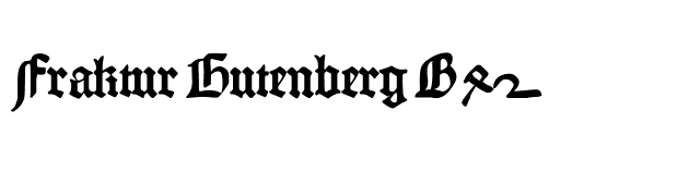 Fraktur Gutenberg B42 font preview