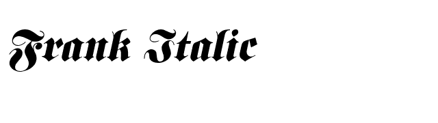 Frank Italic font preview