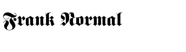 Frank Normal font preview