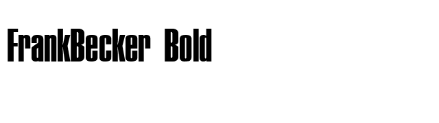 FrankBecker Bold font preview