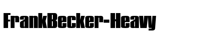 FrankBecker-Heavy font preview