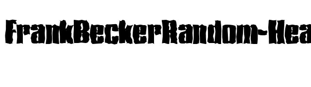 FrankBeckerRandom-Heavy-Regular font preview